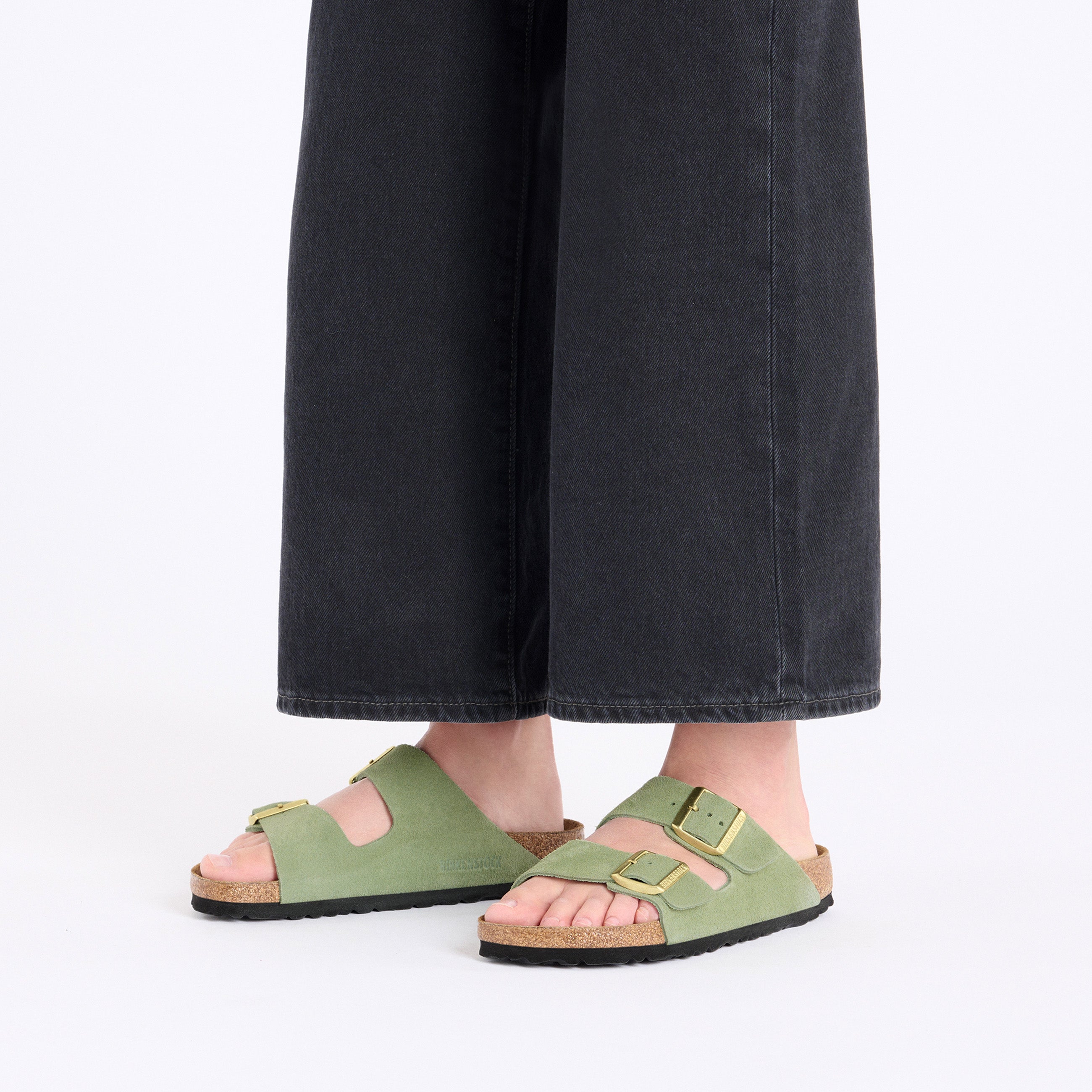 arizona-soft-footbed-green-tea-suede-leather-on-model-1027933-1027962