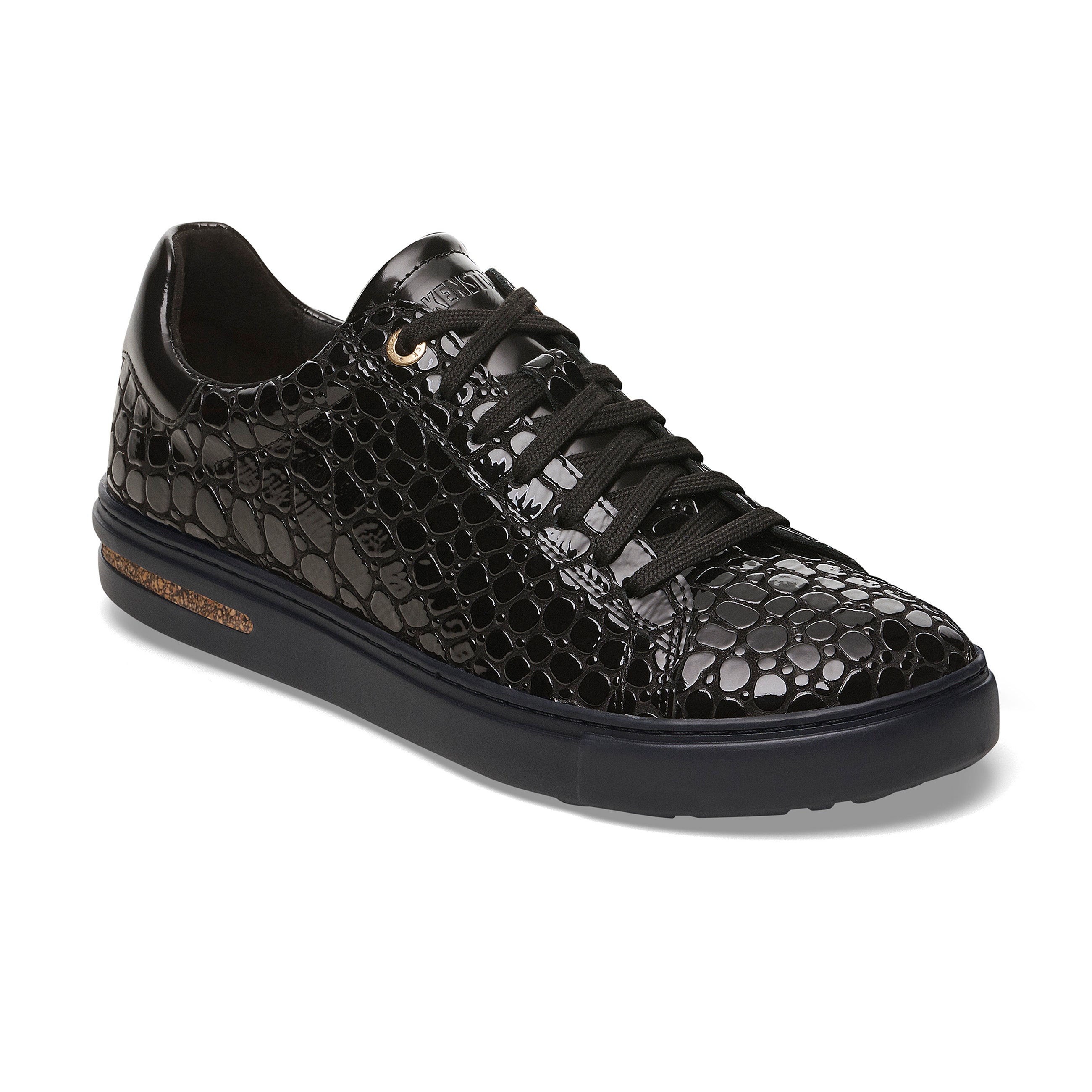 Bend Low Shiny Croc Black Embossed Patent Leather
