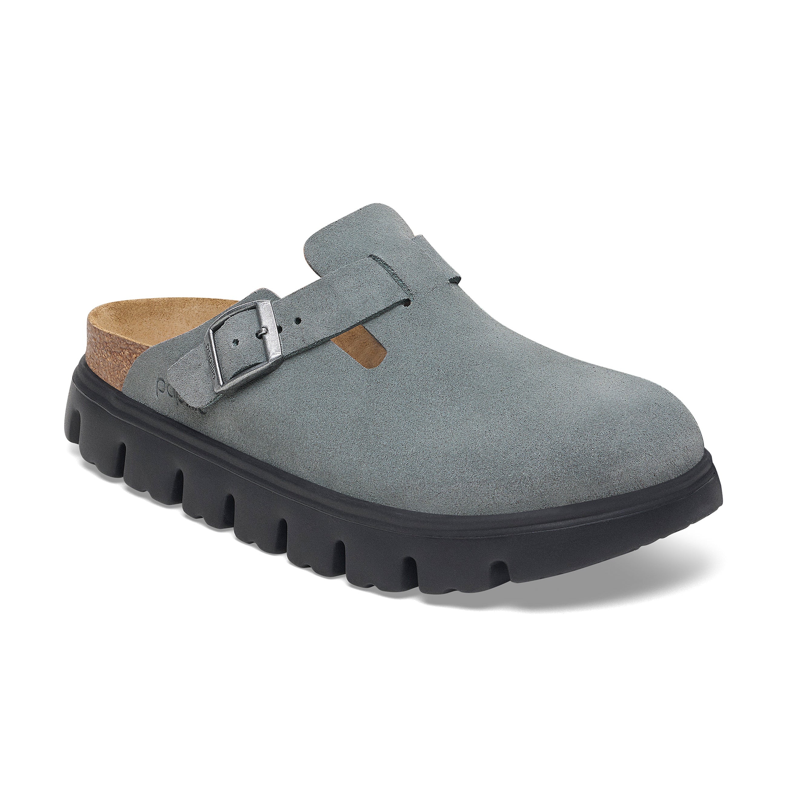 Boston Chunky Basalt Grey Suede Leather