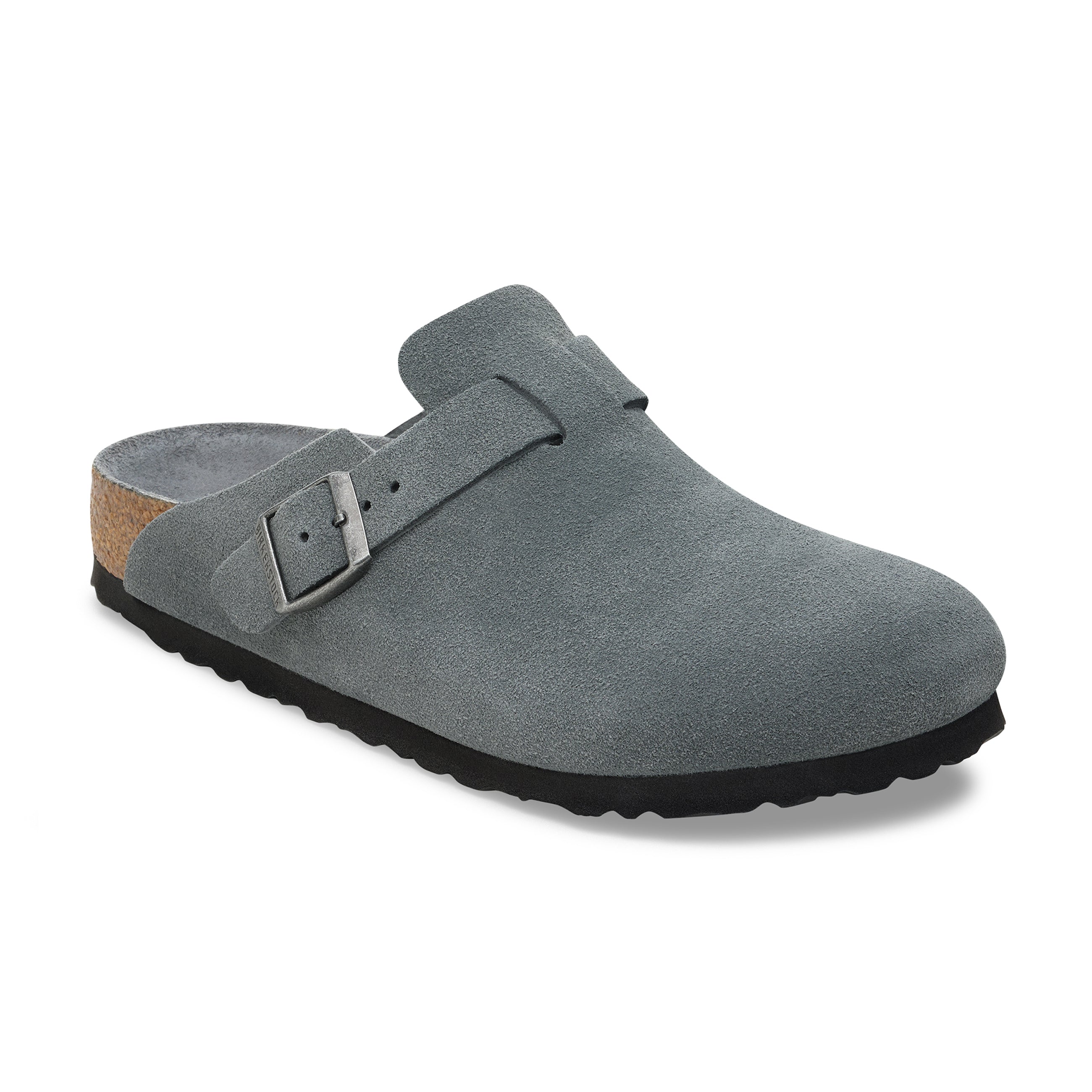 Boston SFB Basalt Grey Tonal Footbed Suede Leather