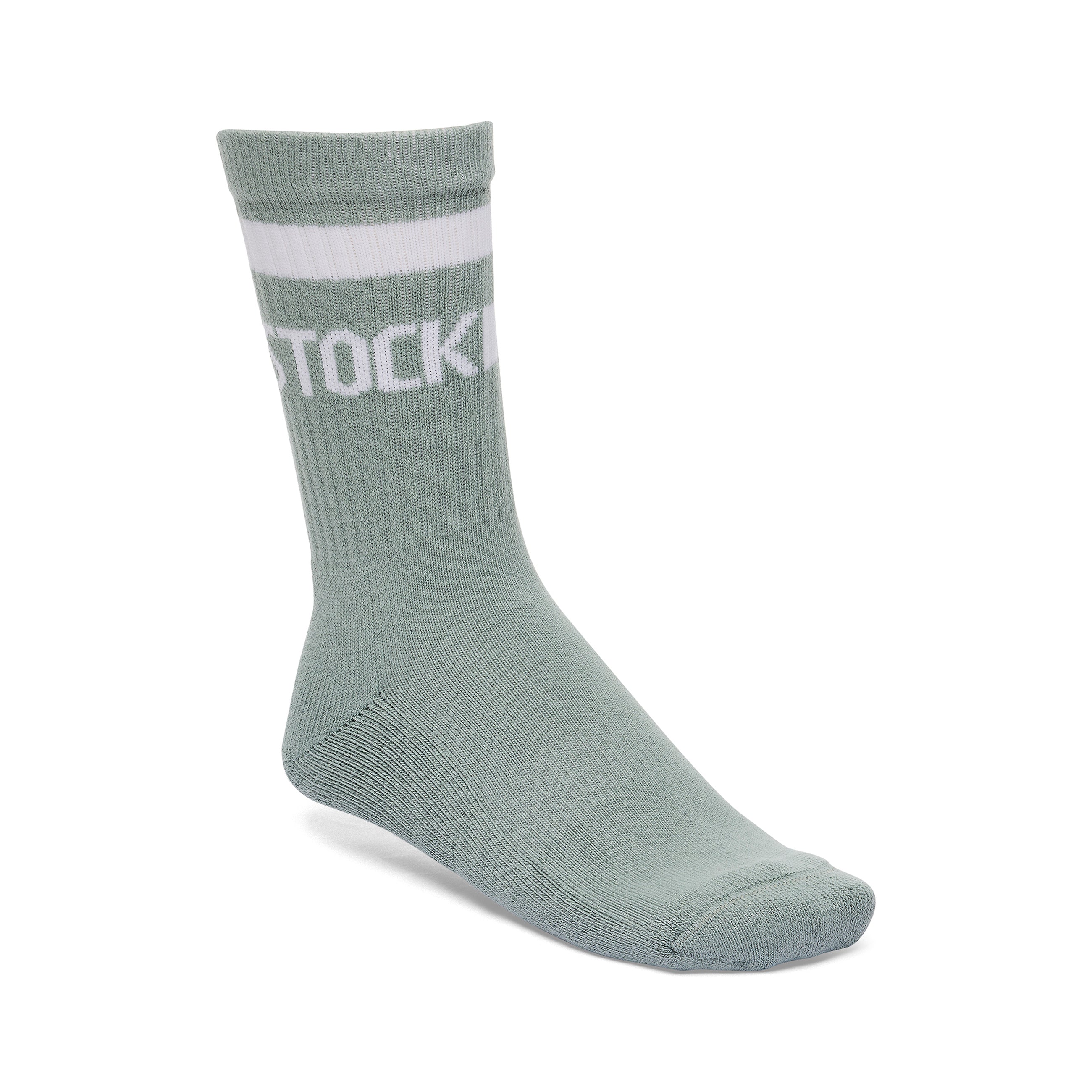 Cotton Tennis Sock Pure Sage/White